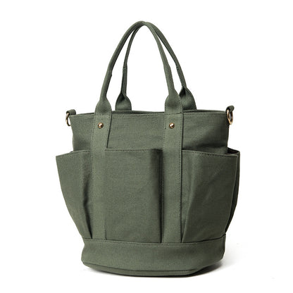 Canvas bucket bag big bag shoulder bag shoulder bag