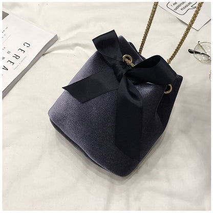 Korean version of the retro bucket bag chain shoulder bag female