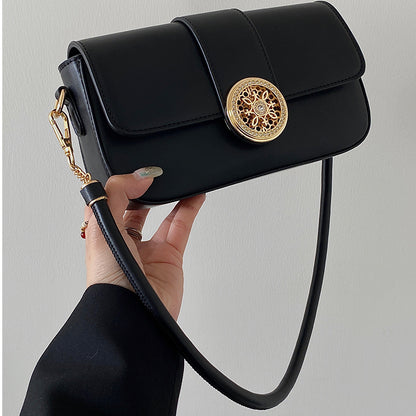 IELGY French retro pearl chain armpit bag texture all-match Western-style one-shoulder messenger bag