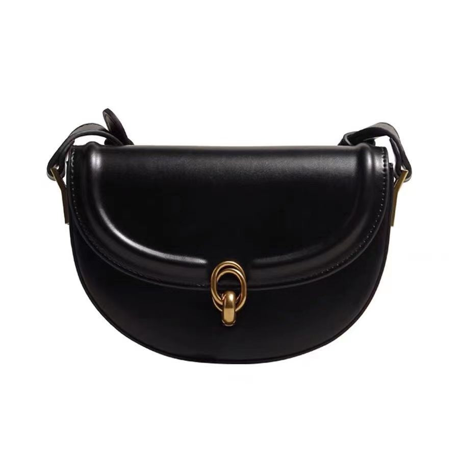 IELGY Korean style all-match lock buckle diagonal saddle bag women