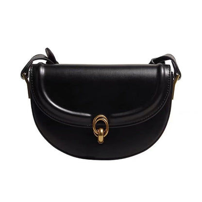 IELGY Korean style all-match lock buckle diagonal saddle bag women