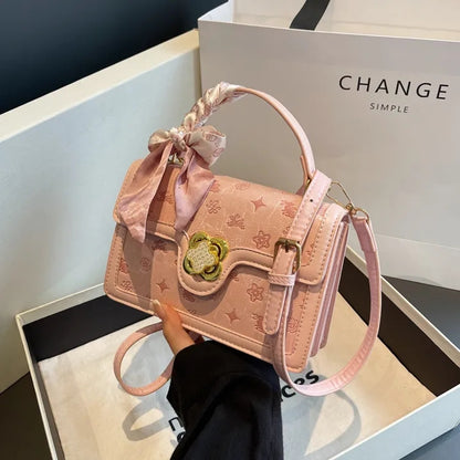 IELGY high-quality silk scarf decoration crossbody bag square