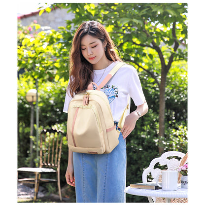 IELGY Oxford Cloth Backpack Women's Large Capacity All-match Collegiate Style Waterproof And Lightweight