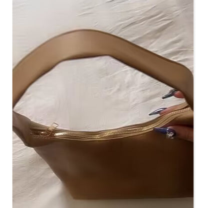 IELGY handbag women's milk tea color gentle wind Korean style simple and versatile soft leather dumpling bag