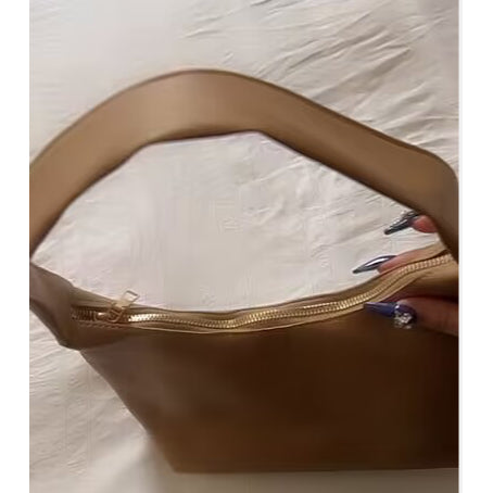 IELGY handbag women's milk tea color gentle wind Korean style simple and versatile soft leather dumpling bag