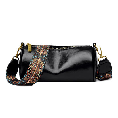 IELGY cylindrical shoulder bag simple personality casual solid color