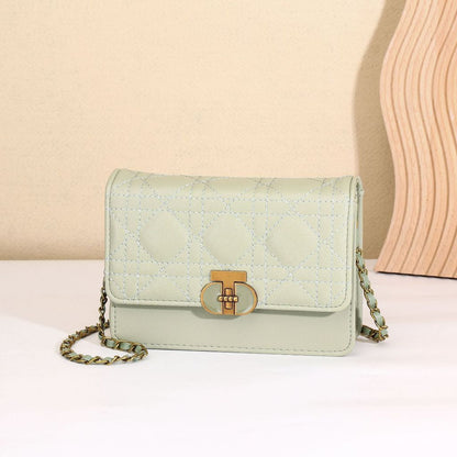 IELGY rhombic chain all-match fashion one-shoulder messenger small square bag
