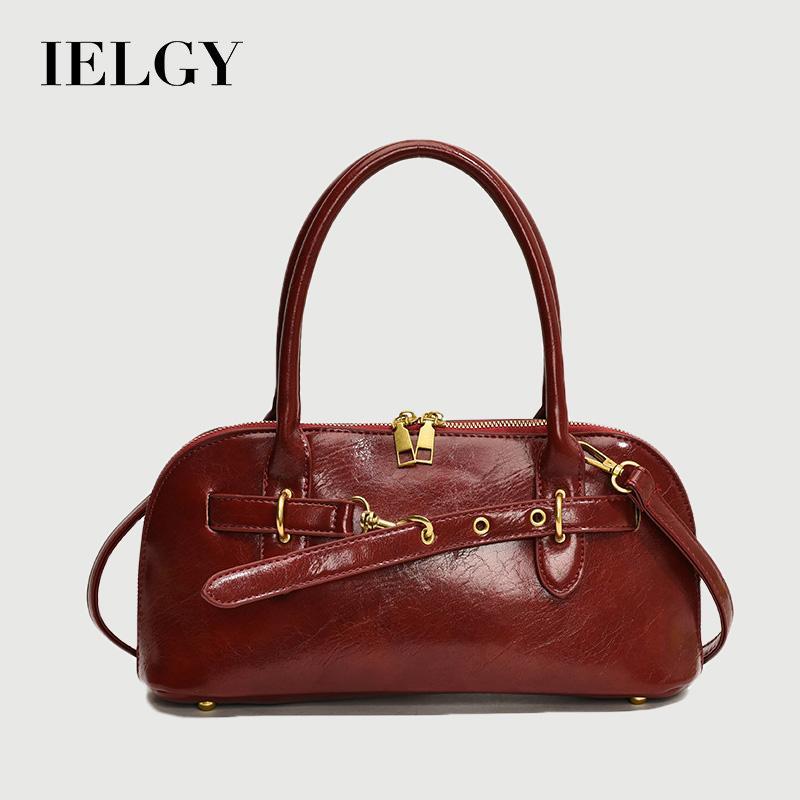 Ielgy Niche Portable Commuter Bag Fashion Retro Underarm Bag Simple Large-Capacity Messenger Bag