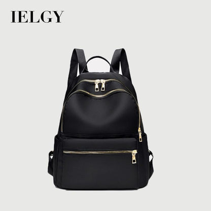 IELGY Oxford cloth backpack women fashion black all-match school bag