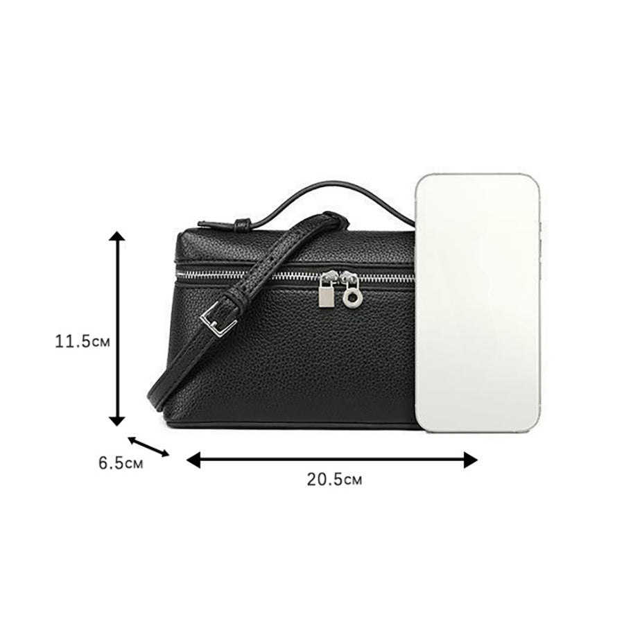 Ielgy Messenger Lunch Box Bag pu Leather Mini Fashion Portable Box Bag