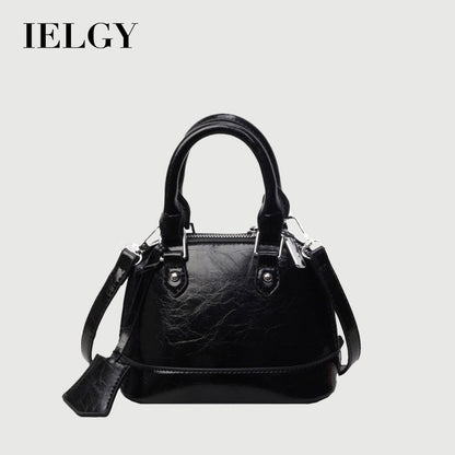 Ielgy Silver Bag Fashionable Design Niche Shoulder Crossbody Ladies Portable Shell Bag
