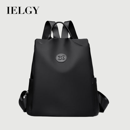 Ielgy Anti-Theft Backpack Commuter Ladies Backpack High-End Sense School Bag Oxford Cloth Waterproof Computer Bag