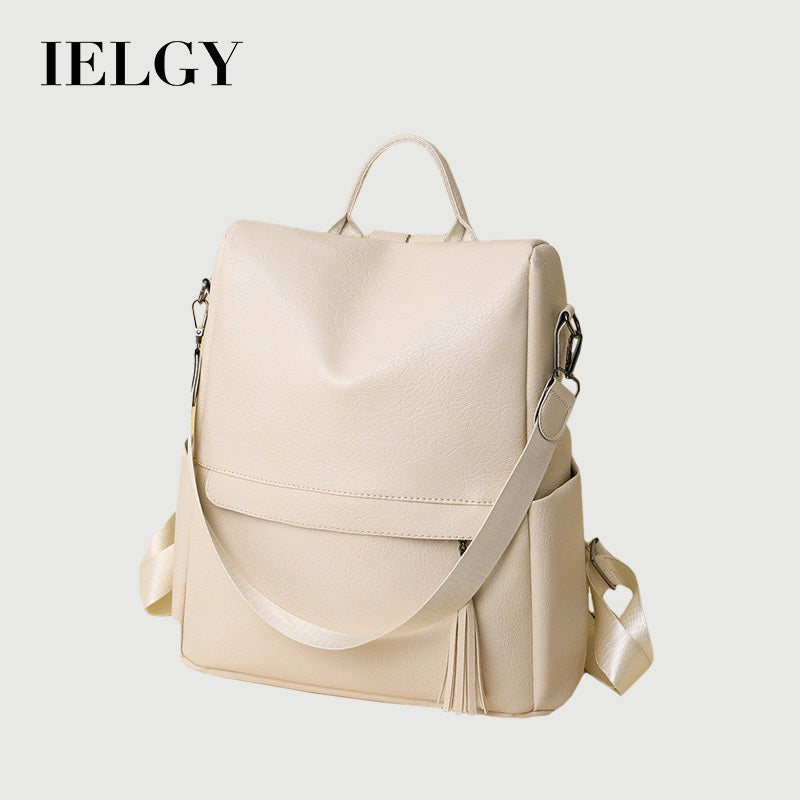 Ielgy Retro Backpack Anti-theft Backpack Large Capacity Casual Men Women Suitable Bag
