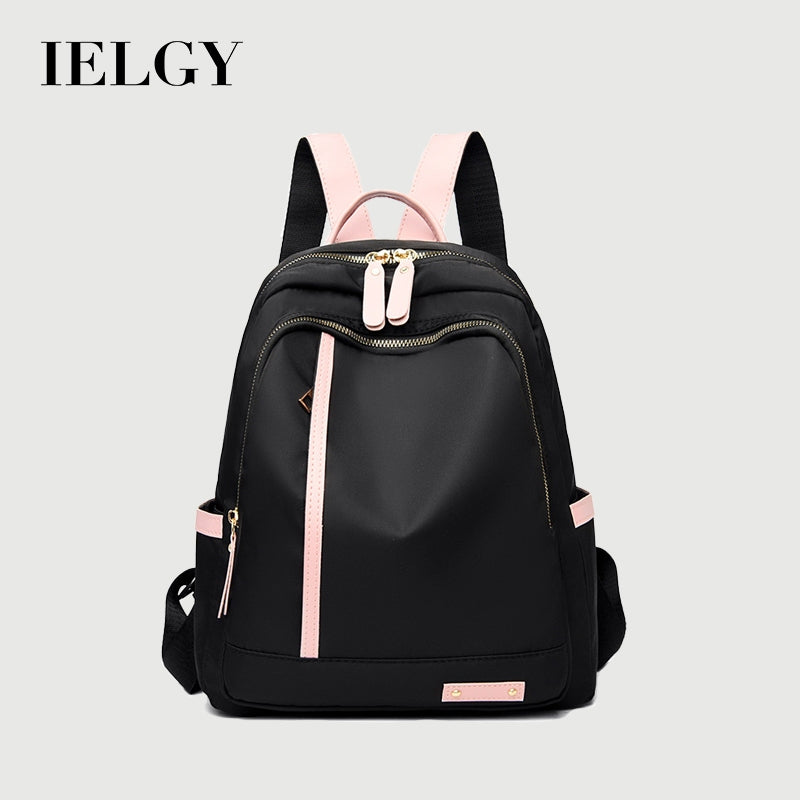 IELGY Oxford Cloth Backpack Women's Large Capacity All-match Collegiate Style Waterproof And Lightweight