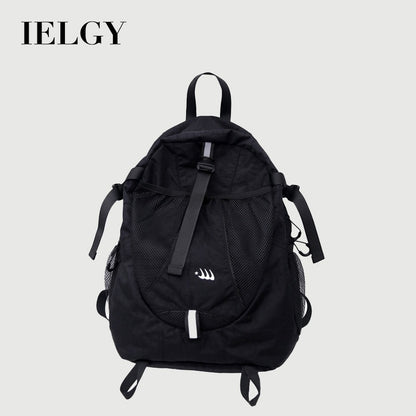 Ielgy Student Schoolbag Large Capacity Casual All-Match Backpack Korean Version Texture Lightweight Travel Backpack