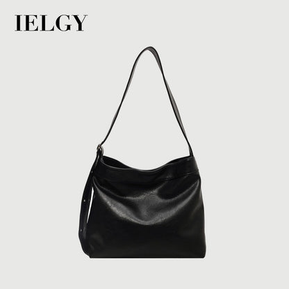 Ielgy Texture Underarm Bag Trendy Retro Casual Large-Capacity Commuter Shoulder Tote Bag