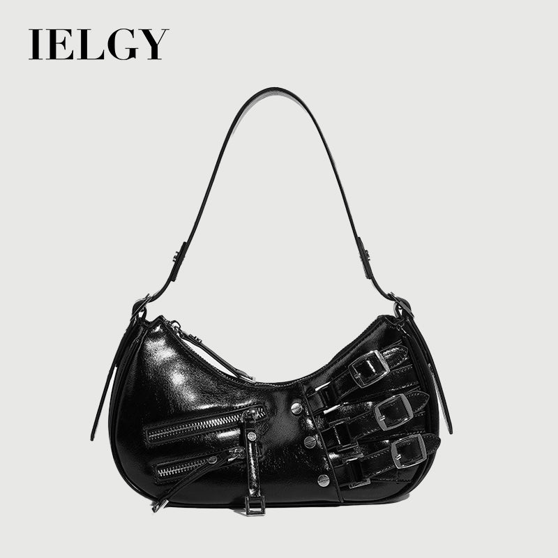 Ielgy American Retro Hot Girl Colorful Leather Armpit Order Shoulder Handbag