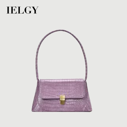 IELGY Crocodile stick underarm bag for women
