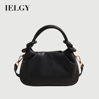 Ielgy Korean Style High-End All-Match Dumpling Bag Autumn Winter Pleated Cross-Body Handbag