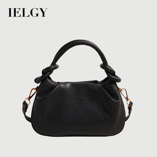 Ielgy Korean Style High-End All-Match Dumpling Bag Autumn Winter Pleated Cross-Body Handbag