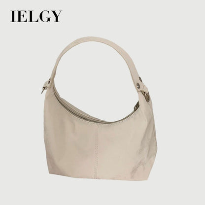 Ielgy Niche Design Texture Underarm Bag Shoulder Crossbody Soft Pink Cloud Bag