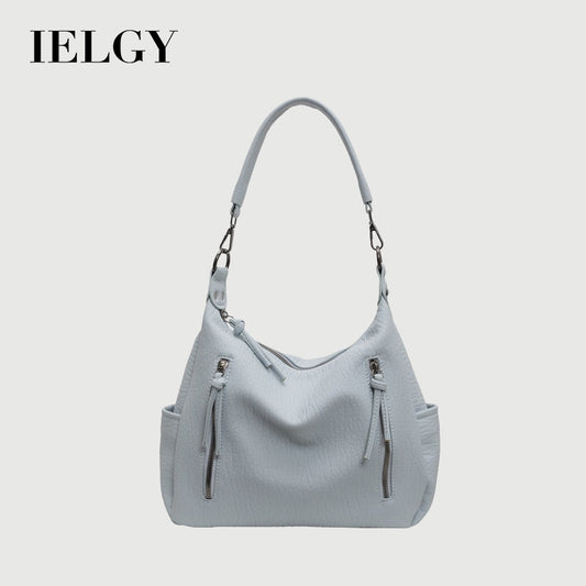 Ielgy High-End All-Match Messenger Bag Trendy Fashion Tote Bag Large-Capacity Portable Commuter Bag