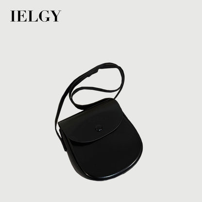 Ielgy Ladies Candy Bag Retro Fashionable Red Crossbody Saddle Bag