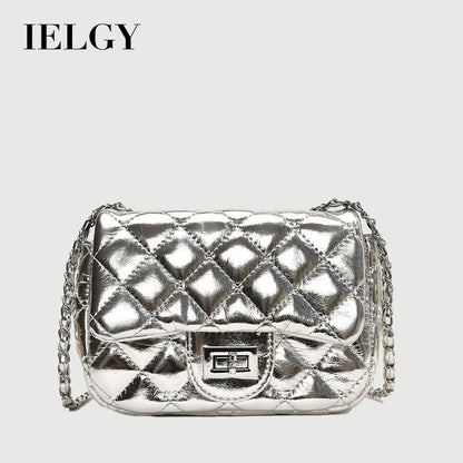Ielgy Diamond Embroidery Thread Popular All-Match Chain Messenger Bag Fashion One-Shoulder Small Square Bag