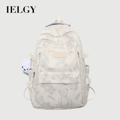 Ielgy High-Value School Bag High Junior High School College Students Large-Capacity Simple