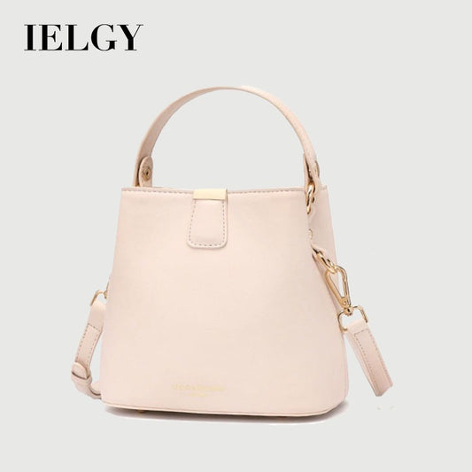 IELGY fashion small bag female wild tide bucket bag handbag Single shoulder messenger solid color large capacity for ladies trendy