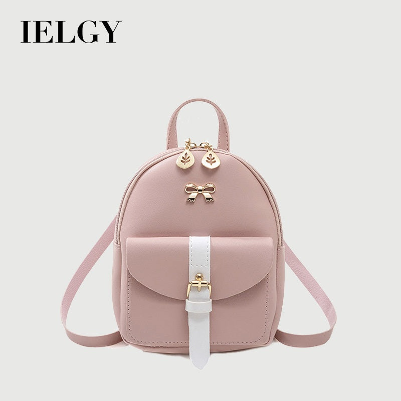 IELGY Mini Backpack Women Fashion Messenger Bag Multi-function Large Capacity