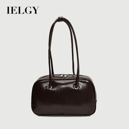 Ielgy Korean Version Red Niche Bowling Bag Retro Underarm Large Capacity One-Shoulder Briefcase Portable