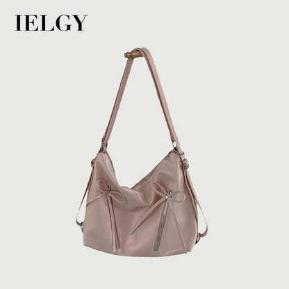 Ielgy Fashion Tote Bag Casual Large-Capacity Shoulder Bag Can Be Used As Bow Backpack