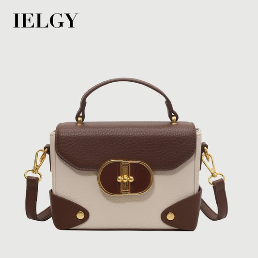 Ielgy High-End Feeling Contrast Female Bag All-Match Cross-Body Fashion Portable Small Square Bag