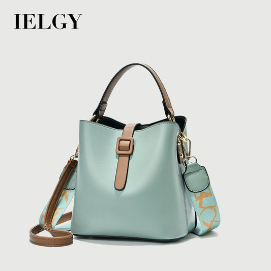 Ielgy Female Broadband Messenger Bag Korean Version Fashion Large Capacity Bucket Bag