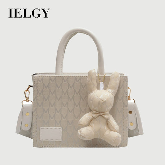 IELGY handbag female fashion simple sweet alphabet cute rabbit large capacity tote bag