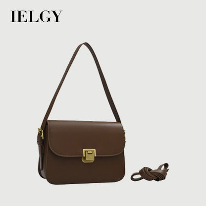 IELGY PU one-shoulder messenger bag versatile Retro bag