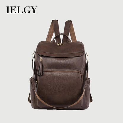 IELGY Pu Fashion Women's Backpack Korean Style Fashion Leather Ladies Backpack Large Capacity And Durable Backpack