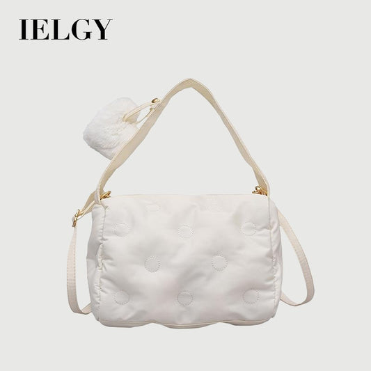 IELGY niche design bag messenger bag female green portable small square bag