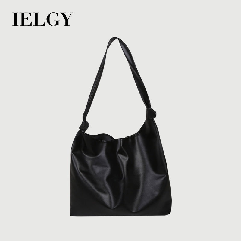 IELGY casual simple soft face solid color ladies big bag