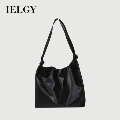 IELGY casual simple soft face solid color ladies big bag