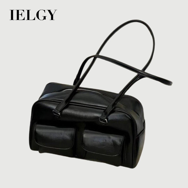 Ielgy Korean Version Ladies Retro Preppy Style One-Shoulder Portable Large-Capacity Casual College Students Class