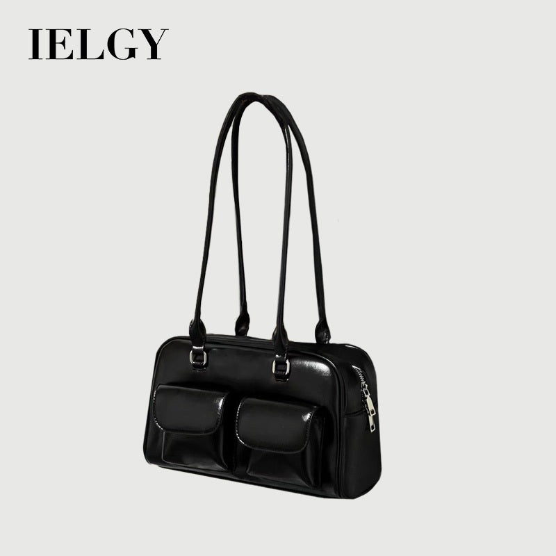 Ielgy Korean Version Ladies Retro Preppy Style One-Shoulder Portable Large-Capacity Casual College Students Class