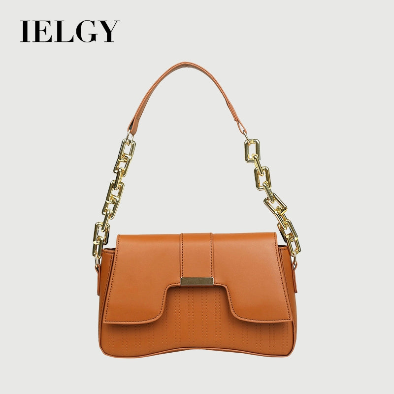 IELGY high-end fashion color contrast foreign style shoulder bag
