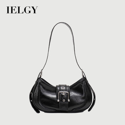 Ielgy Ladies Niche High-End Baguette Underarm Bag Fashionable All-Match Large-Capacity Commuter Shoulder Bag