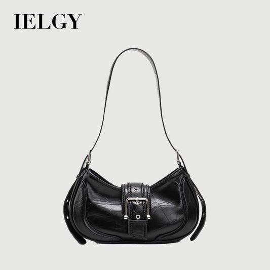 Ielgy Ladies Niche High-End Baguette Underarm Bag Fashionable All-Match Large-Capacity Commuter Shoulder Bag