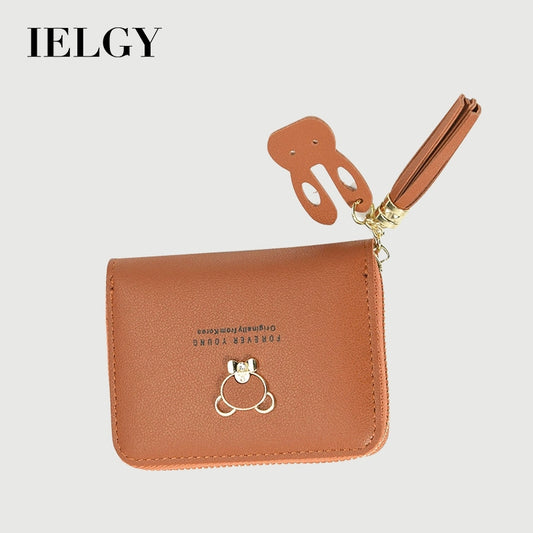IELGY women's fashion zipper short coin purse