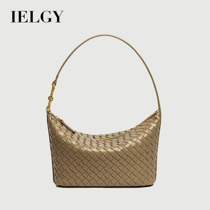 Ielgy Niche Trendy Underarm Hand-Woven Bag Fashion One-Shoulder Messenger Bag Casual Simple Portable Lunch Box Bag