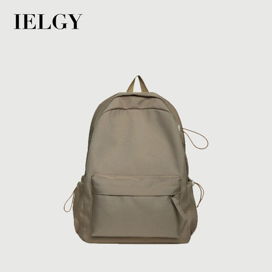 Ielgy Large-Capacity Backpack Student All-Match Schoolbag Commuter Outing Travel Commuter Backpack