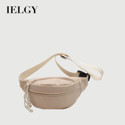 Ielgy Ladies Messenger Chest Bag Sports Niche All-Match Canvas Casual Waist Bag